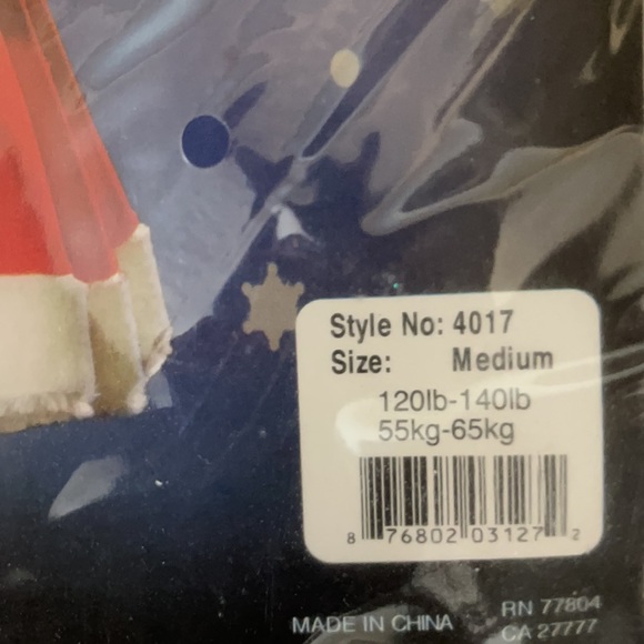 (6) Piece “Santa’s Sweetie” Rare Christmas Costume Dress. In size medium. - Picture 8 of 8